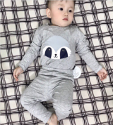 Bộ sơ sinh dài tay in hình thú xuất Hàn (1-4T)